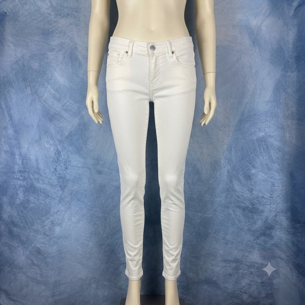 Citizens of Humanity Arielle Mid Rise Slim Jeans White‎ Denim Size 28